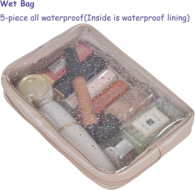 TSA Approved 5-Piece Diaper Bag Organizer Pouch Set Clear Waterproof TPU Kids - Image 3