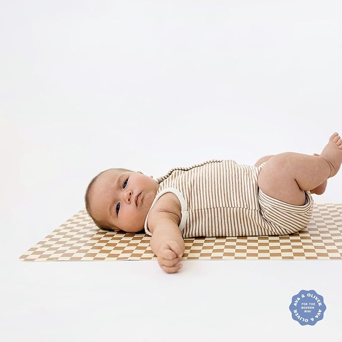 Ava + Oliver Vegan Leather Baby Changing Mat - Image 5