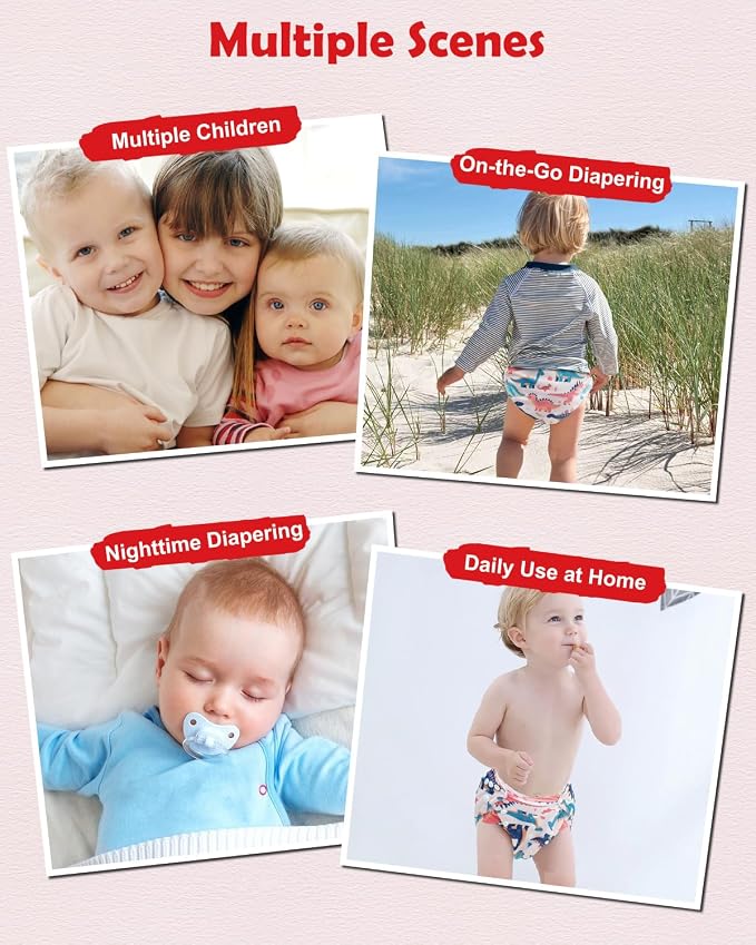 Babygoal Baby Cloth Diaper 6 Pack - Image 5
