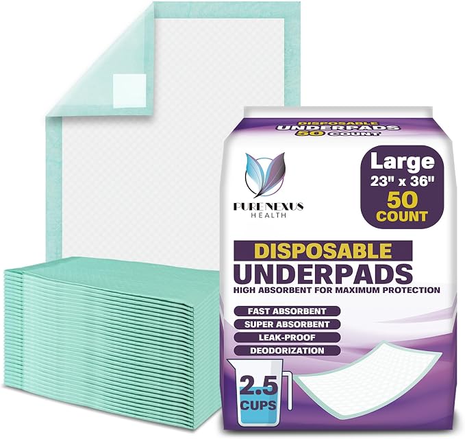 Disposable Bed Pads for Adults 23 x 36 by PureNexusHealth