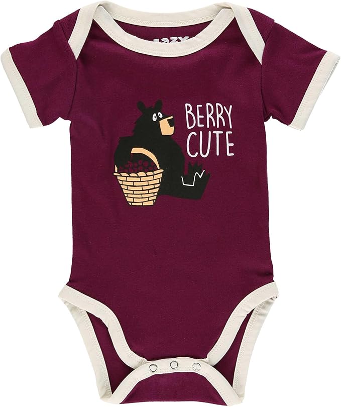 Lazy One Cute Unisex Baby Bodysuit, Cute Animal Designs, 6-18 Months by LazyOne