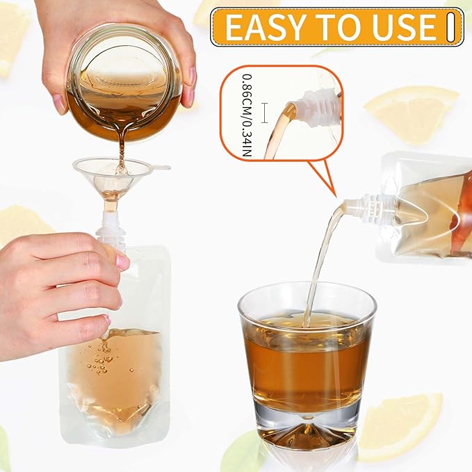 Meanplan 100 Pcs Plastic Pouches Bulk Reusable Squeeze Pouches Clear Plastic - Image 3