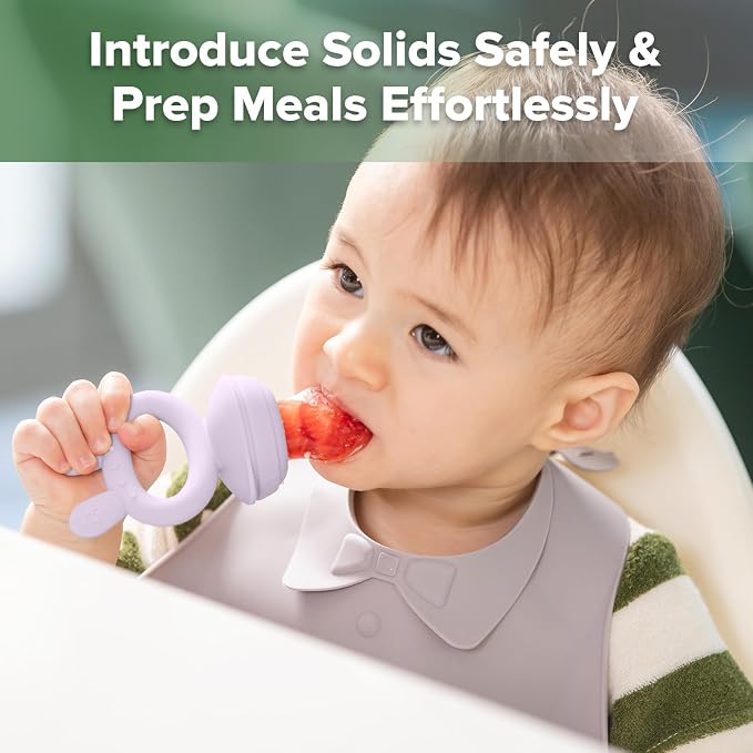 Haakaa Baby Fruit Food Feeder & Mini Freezer Nibble Tray Combo, Breastmilk - Image 2
