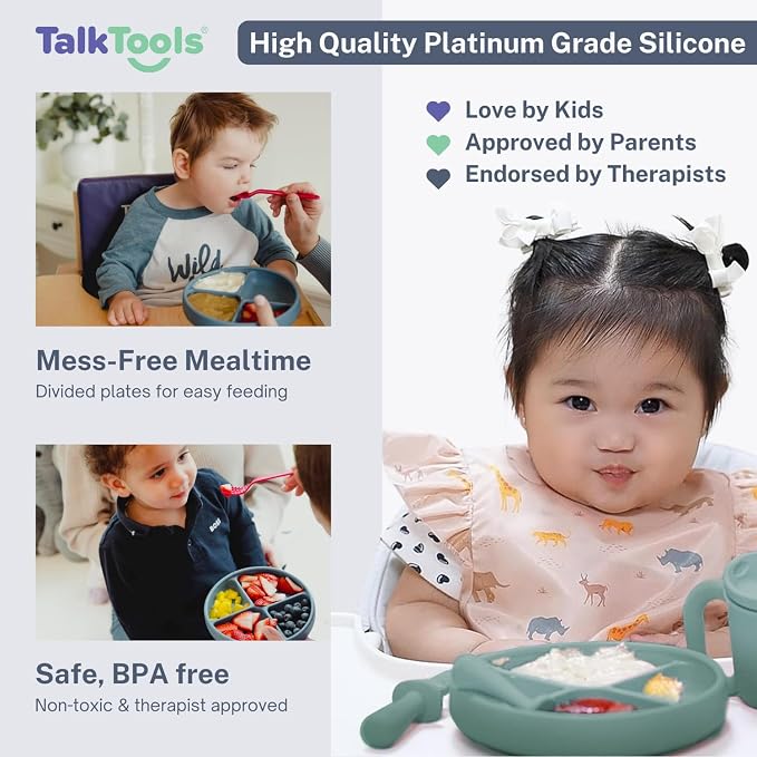 TalkTools Itsy Plate Must-Have Silicone Baby Plates - Image 4