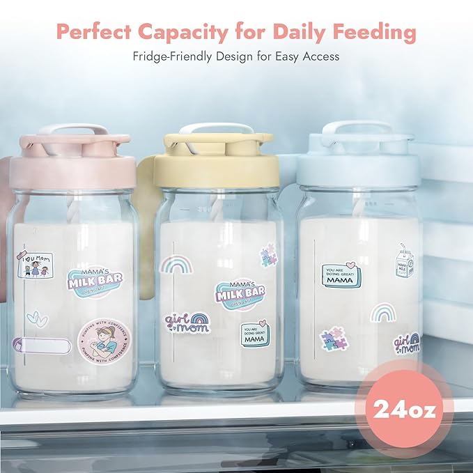 Papablic Glass Breastmilk Pitcher, Formula Mixing Pitcher - Image 5