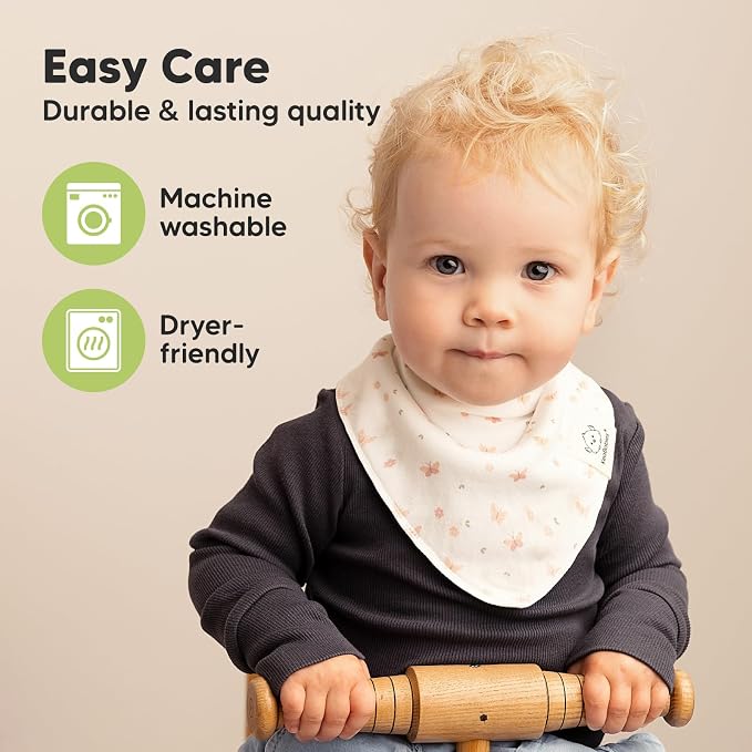 8-Pack Organic Baby Bandana Bibs - Image 7