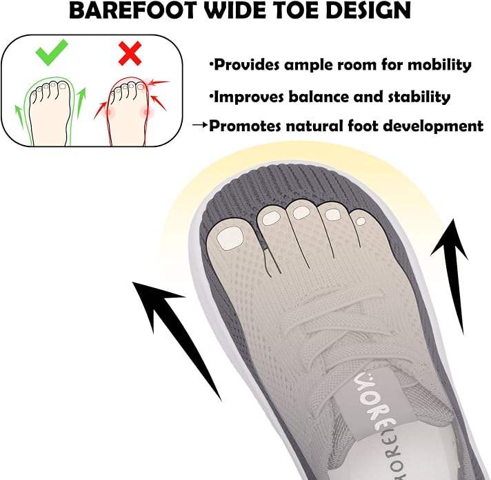 MORENDL Toddler Wide Toe Box Barefoot Shoes Baby First Walking Shoes Boys Girls - Image 3
