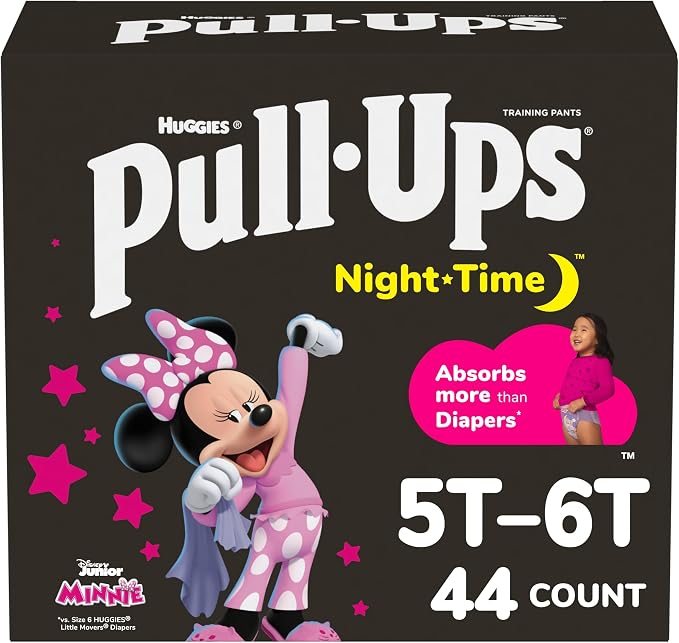 Pull-Ups Girls' Night-Time Potty Training Pants, Size 5T-6T Overnight Training by Pull-Ups