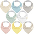 8-Pack Organic Baby Bandana Bibs by KeaBabies