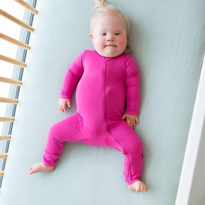 KYTE BABY Unisex Rayon Made From Bamboo Zippered Rompers 0-24 Months - Image 2