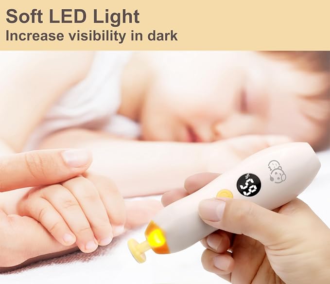 Rechargeable 22 in 1 Baby Nail Trimmer, Usage Labeled Case, 13 Extra - Image 3