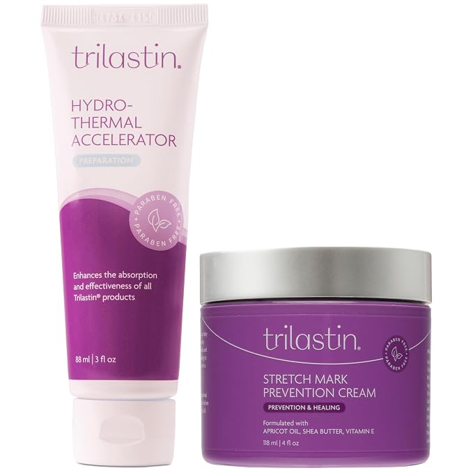 TriLASTIN Maternity Stretch Mark Prevention Cream Bundle by TriLASTIN