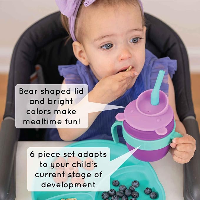 Easy Learn Drink and Snack Set – Baby + Toddler Silicone Learning Cup & Snack - Image 8