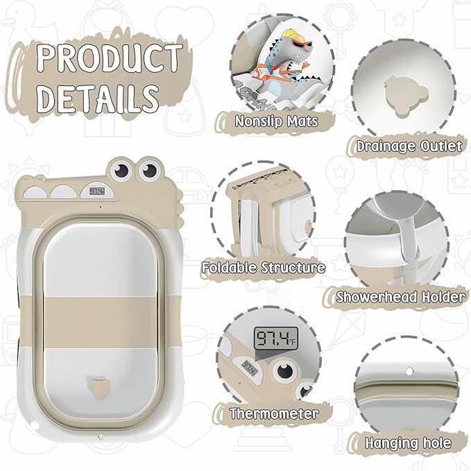 TPN Collapsible Baby Bathtub, Baby Bath Tub - Image 6