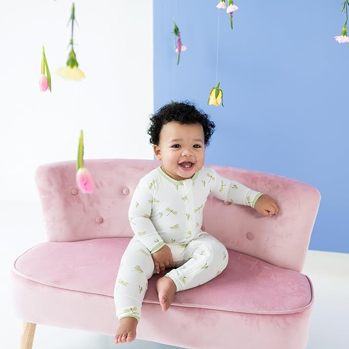 KYTE BABY Unisex Rayon Made From Bamboo Zippered Rompers 0-24 Months - Image 2