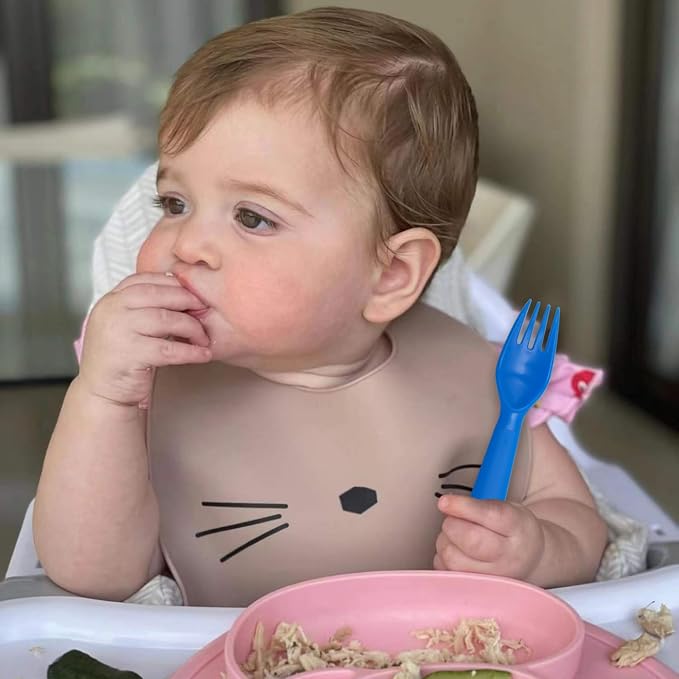 12 Pcs Kids Spoons and Forks Toddler Utensils Plastics Reusable Silverware Baby - Image 6