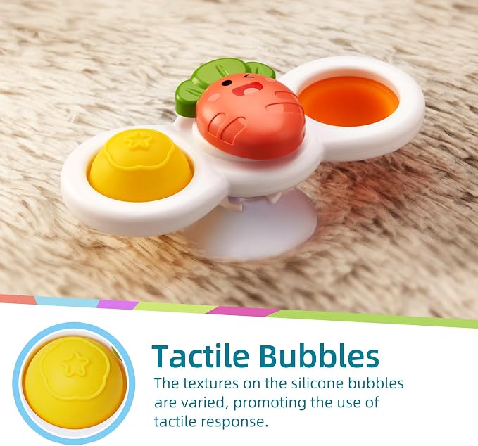 LiKee Strong Suction Cup Fidget Rotating Sensory Bath Toys - Image 2