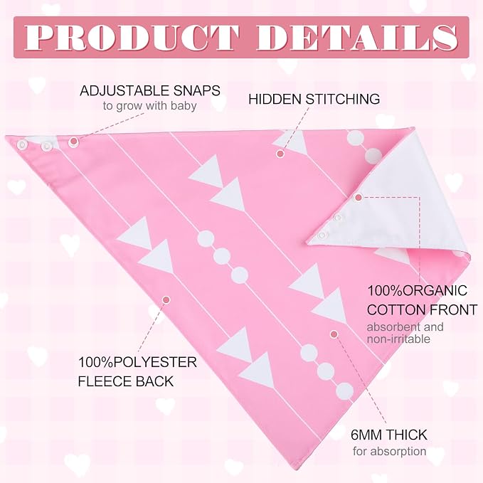 Janmercy 5 Pack Adult Drool Bandana Bibs Soft Adjustable Absorbent Christmas - Image 4
