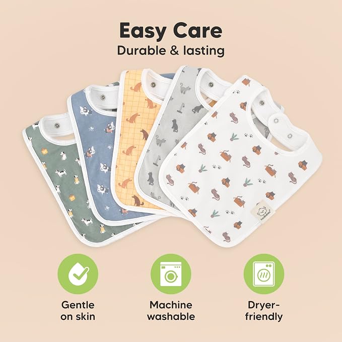 KeaBabies 8-Pack Organic Baby Bibs - Image 7