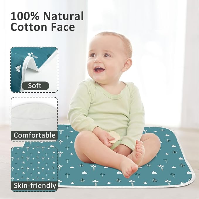Baby Diaper Changing Pad, 21 5/8" x 31.5" Waterproof Changing Pad Liners - Image 2