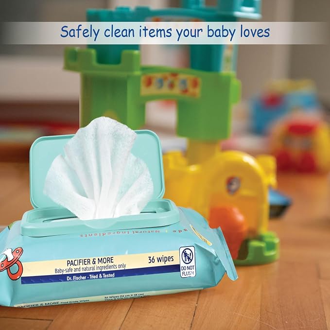 Dr. Fischer Pacifier Wipes, 100% Food Grade, Non-toxic - Image 2