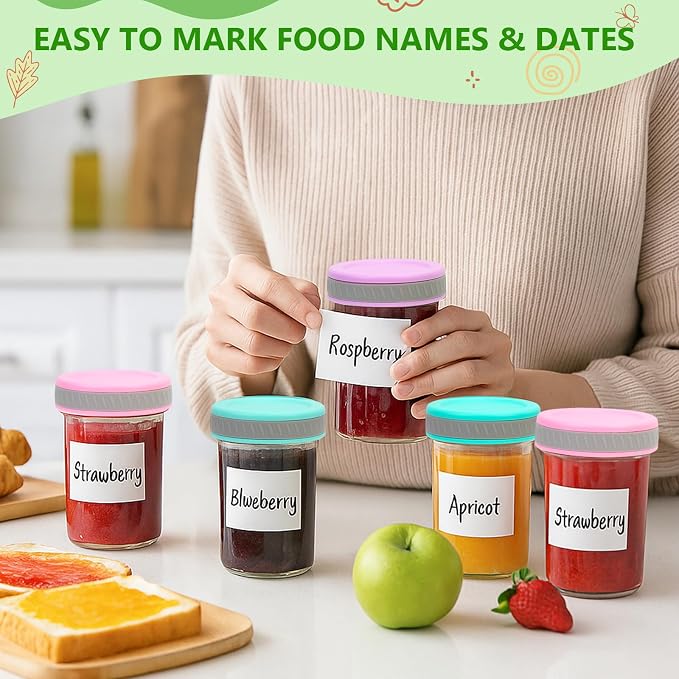 Glass Food Storage Jars with Lids – Baby Food, Breast Milk, Reusable Containers - Image 7