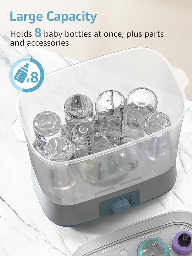 GROWNSY Adjustable 3 in 1 Large Bottle Sterilizer and Dryer, Electric Steam - Image 5