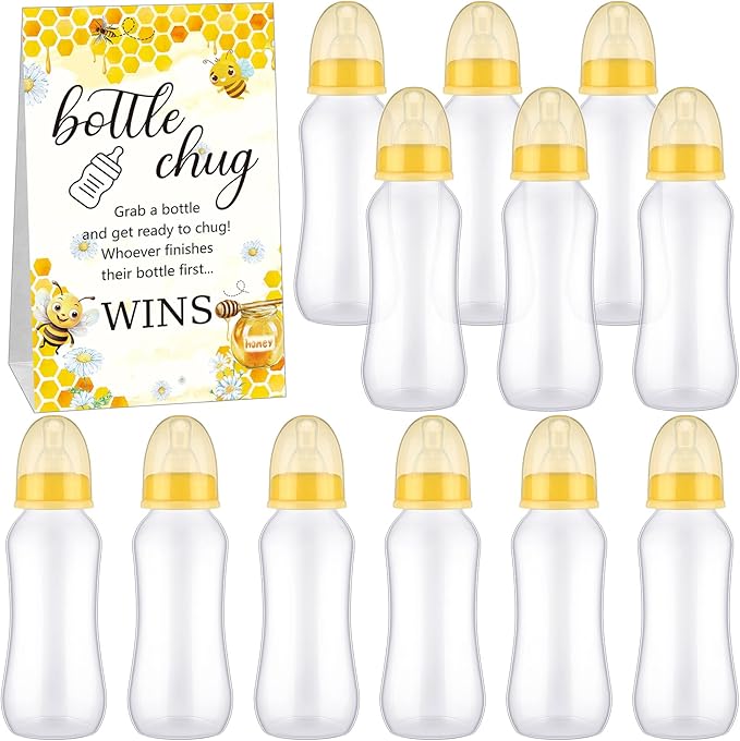 TrelaCo Cool Baby Shower Games Sets 12 Pcs Feeding Bottles by TrelaCo