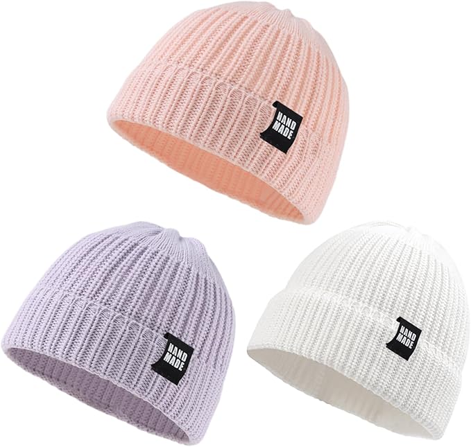 JANGANNSA Simple Knitted Baby Beanie Hip-Hop Boys Winter Hat Toddler Kids Bonnet by JANGANNSA