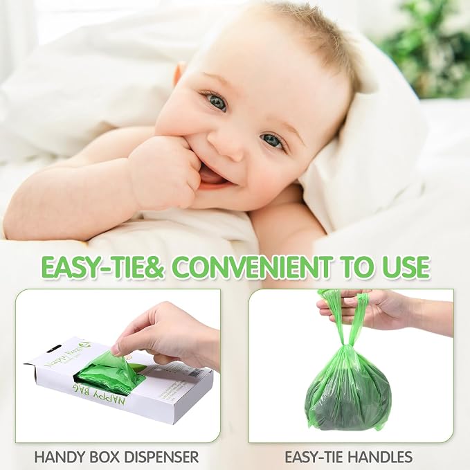 Honoson 1200 Count Baby Disposable Diaper Bags Scented Diaper Sacks - Image 3