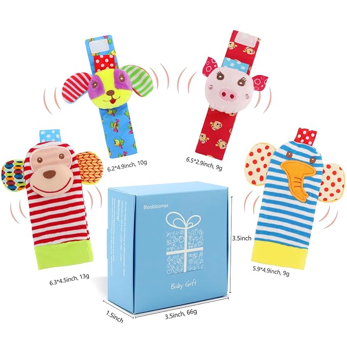 Soft Baby Rattle Toys Foot Finder Socks Wrists Rattles, Ankle Leg Hand Arm - Image 7