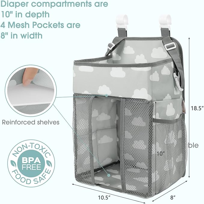 Maliton Hanging Diaper Caddy Organizer - Image 3