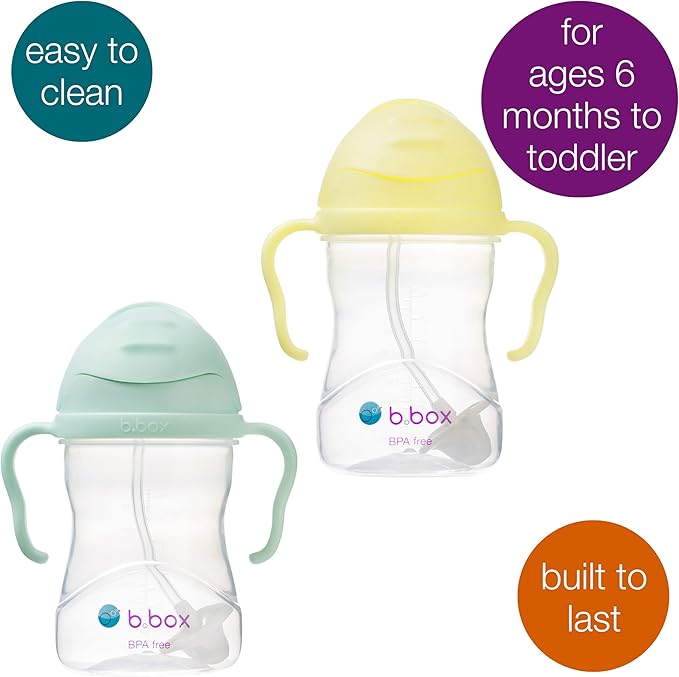 b.box Sippy Cup with Weighted Straw. Leak Proof, Easy Grip. BPA Free & - Image 3