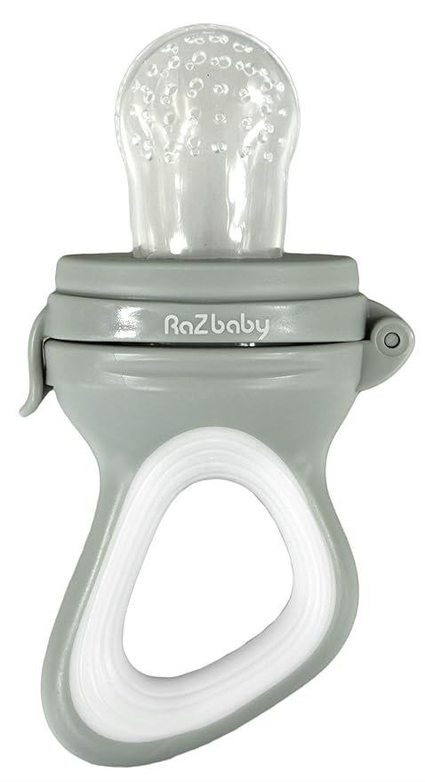 RaZbaby Baby Solids/Frozen Fruit Feeder Pacifier, Infant Teether Toy 6M+ by RaZbaby