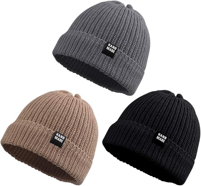 JANGANNSA Simple Knitted Baby Beanie Hip-Hop Boys Winter Hat Toddler Kids Bonnet by JANGANNSA