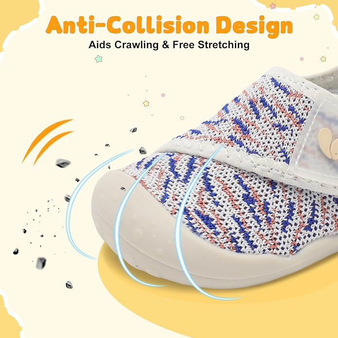 FEETCITY Baby First Walking Shoes Wide Baby Shoes Infant Sneakers Newborn Crib - Image 2