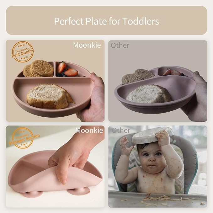 Moonkie Suction Plates for Baby | 100% Silicone BPA-Free Baby Plates - Image 6