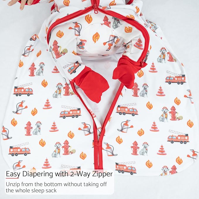 LollyBanks Baby Sleep Sack, 100% Cotton Wearable Blanket 2-Way Zipper Sleep - Image 4