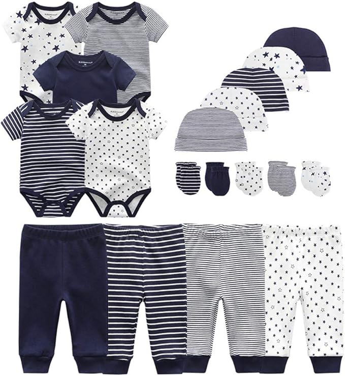 Kiddiezoom Unisex Baby Layette Essentials Giftset Clothing Set 19-Piece by Kiddiezoom