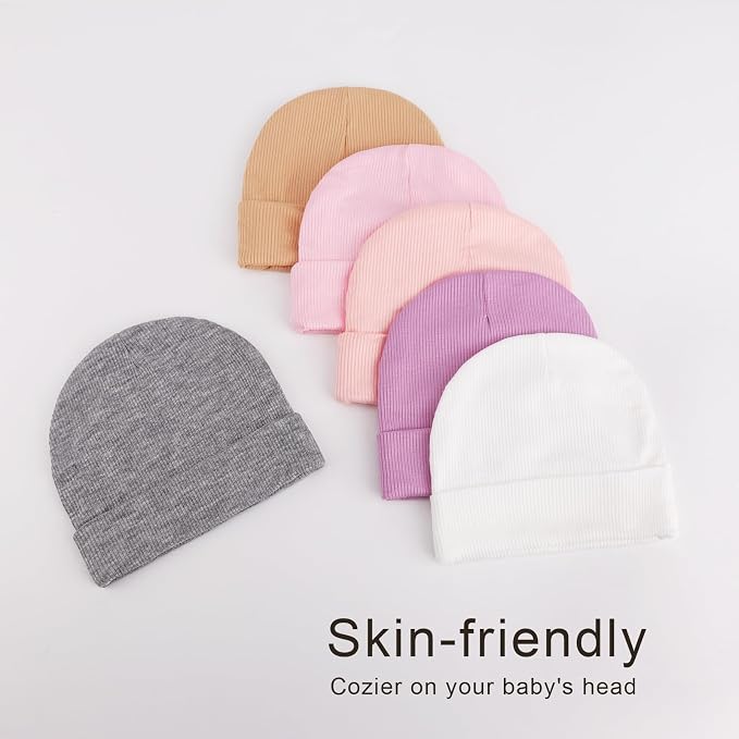 DRESHOW BQUBO 6 Pack Baby Newborn Hats Set - Image 6