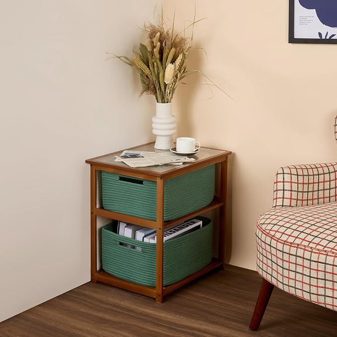 Large Storage Baskets for Organizing, Closet Shelf Baskets for Clothes Blanket - Image 8