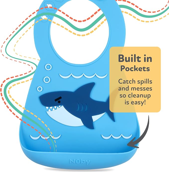 Nuby On The Go Silicone 3D Bib - Image 2