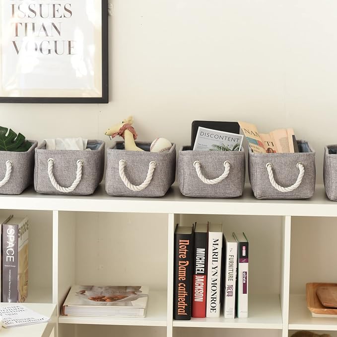 Small Fabric Storage Baskets, Foldable Gift Baskets - Image 3
