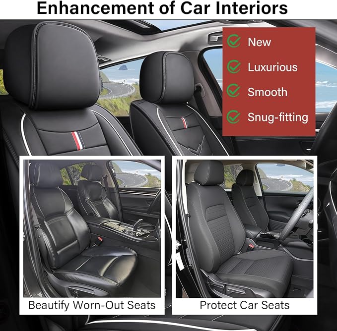 Leather Car Seat Covers Fit for LR Range Rover Evoque 2019-2025, 5 Seater - Image 6