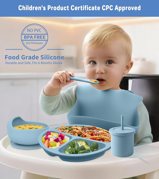 Silicone Baby Feeding Set, Travel Bag - Image 2