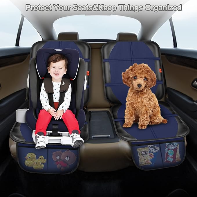 Car Seat Protector, 2 Pack Automotive Seat Protectors Baby Carseat Pad - Image 6