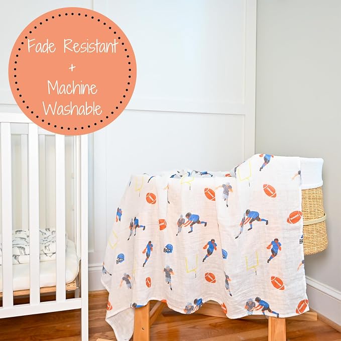LollyBanks Swaddle Blanket 100% Muslin Cotton, 47 x 47 inches Soft Breathable - Image 6