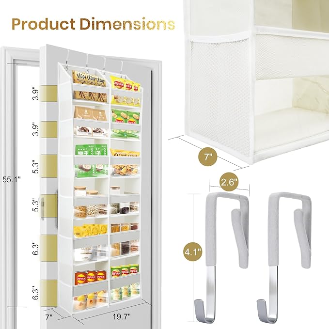 HOMELUX THEORY Heavy Duty Over the Door Organizer - Image 2