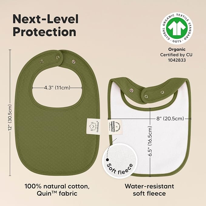 KeaBabies 8-Pack Organic Baby Bibs - Image 3