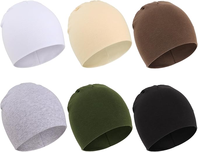 DRESHOW BQUBO 6 Pack Baby Hats for Boys Girls Unisex Baby Hat Soft Knit Cap by DRESHOW